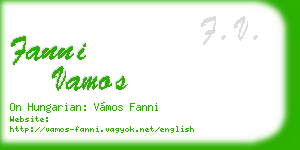 fanni vamos business card
